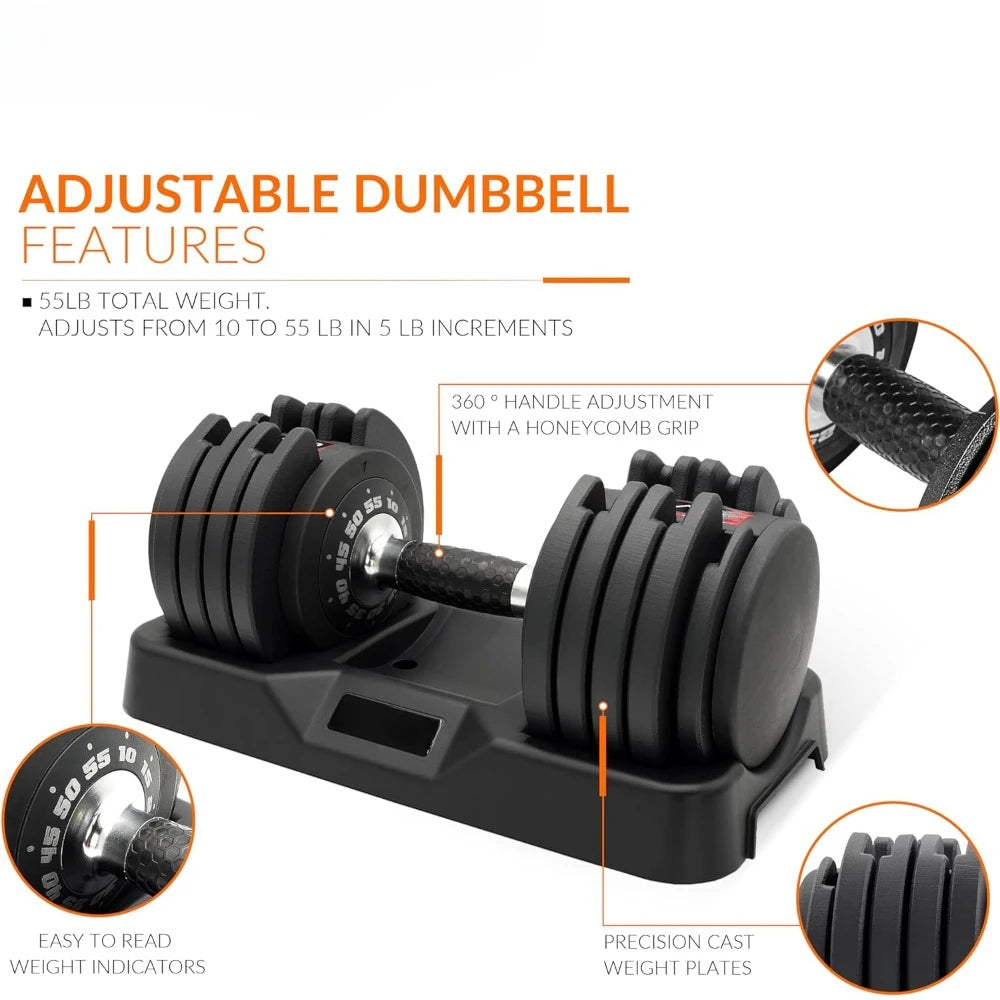 Adjustable Dumbbell - Weight Lifting Fitness Equipment