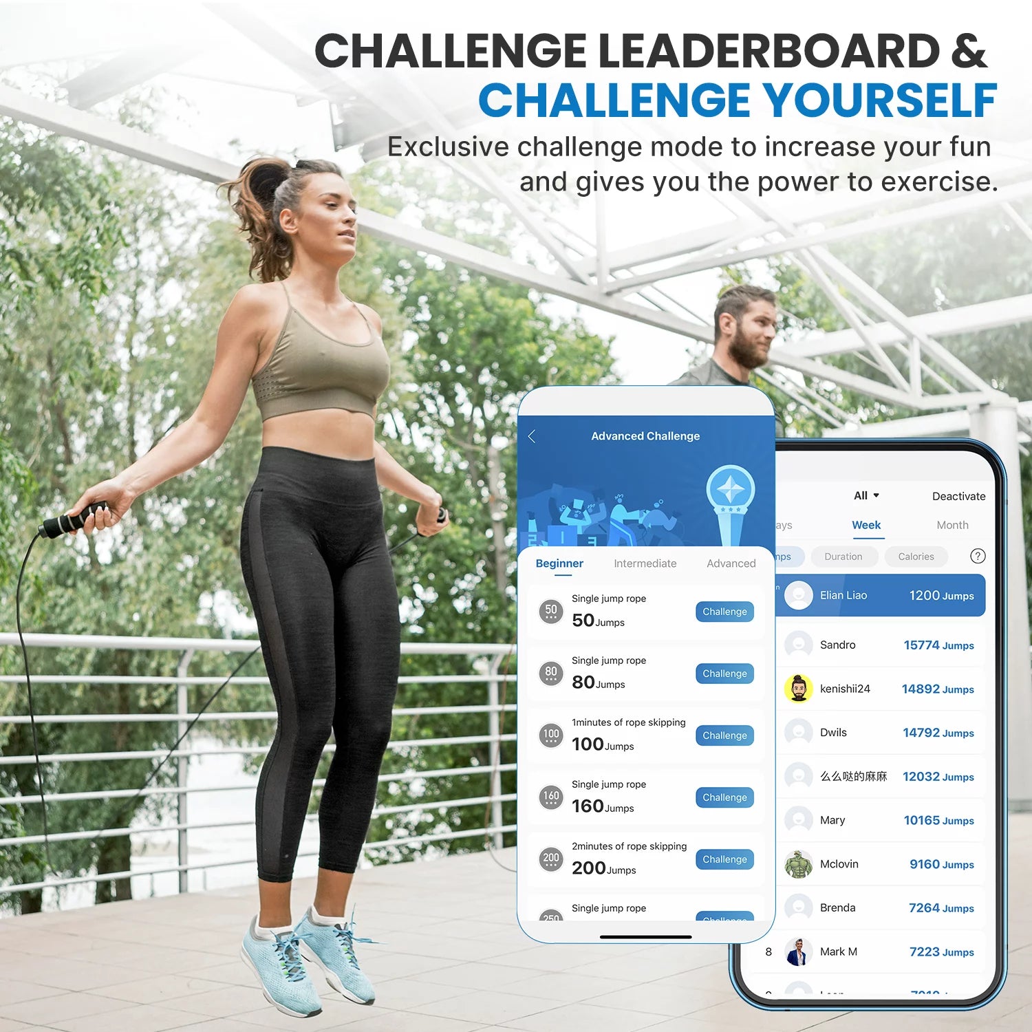 Smart Jump Rope with Count Time & Calorie Analysis