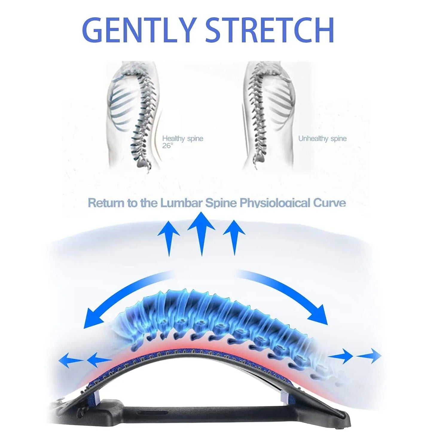 Upgraded Lumbar Support Back Stretcher