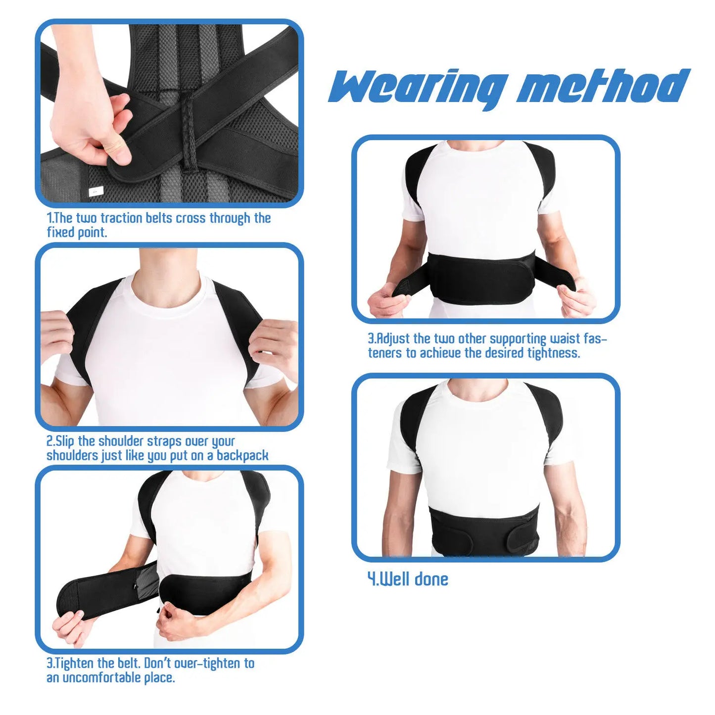 Adjustable Back Posture Corrector Shoulder Lumbar Brace